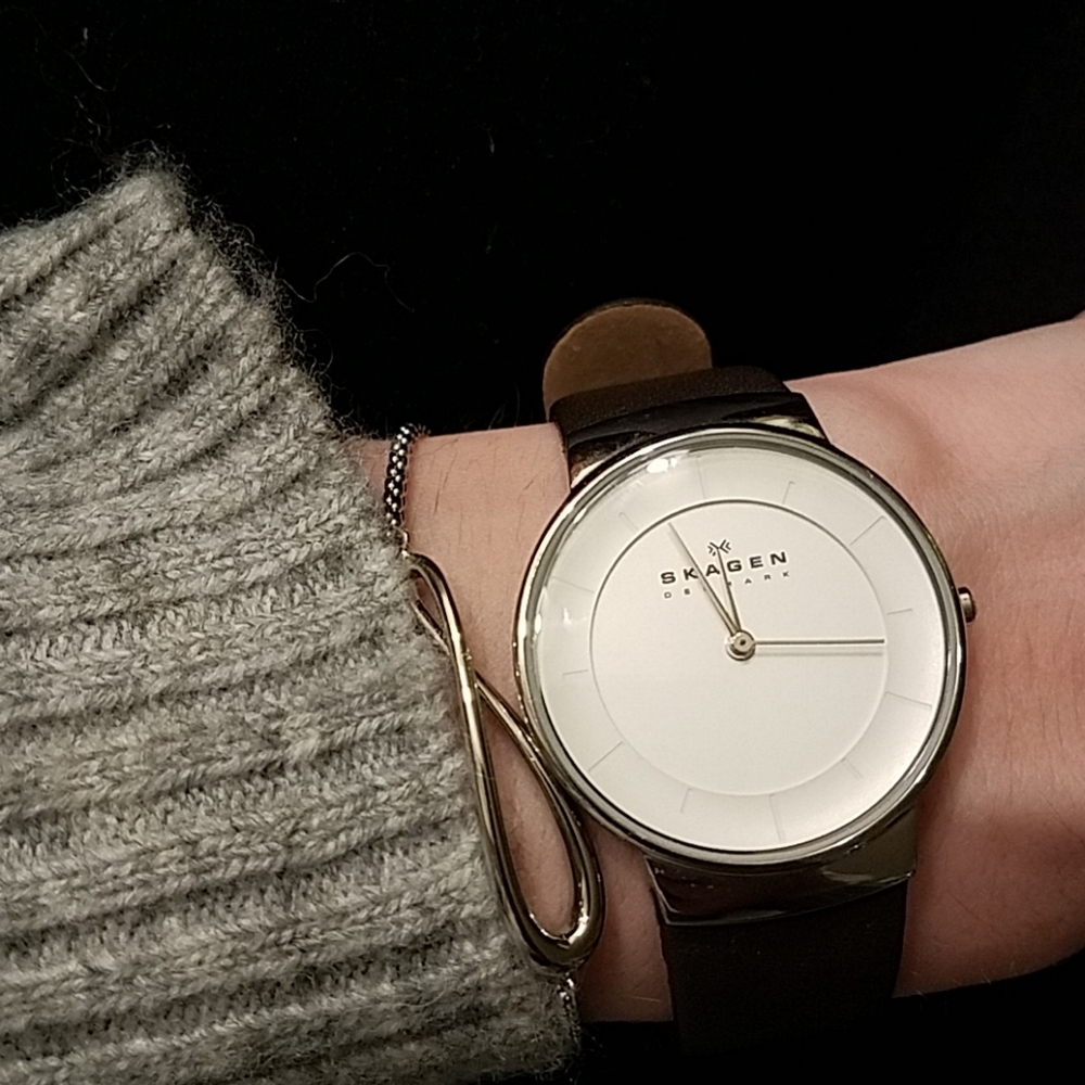 COPY - Skagen brown leather watch